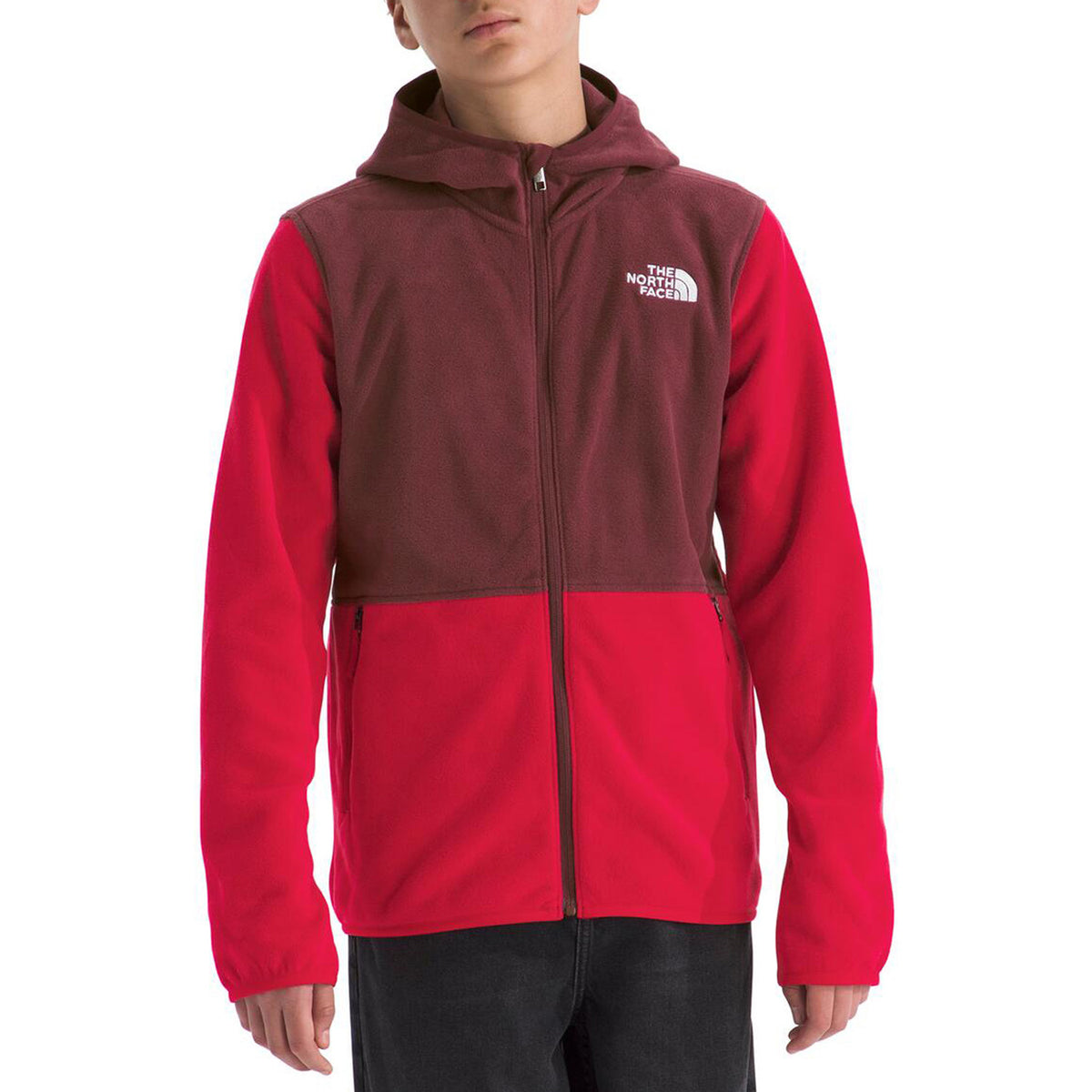 The North Face Teen Glacier Full Zip Hoodie - Unisex TNF Red/Sumac