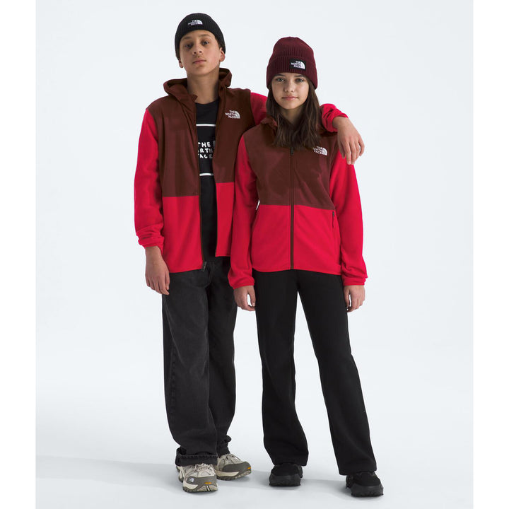 The North Face Teen Glacier Full Zip Hoodie - Unisex TNF Red/Sumac