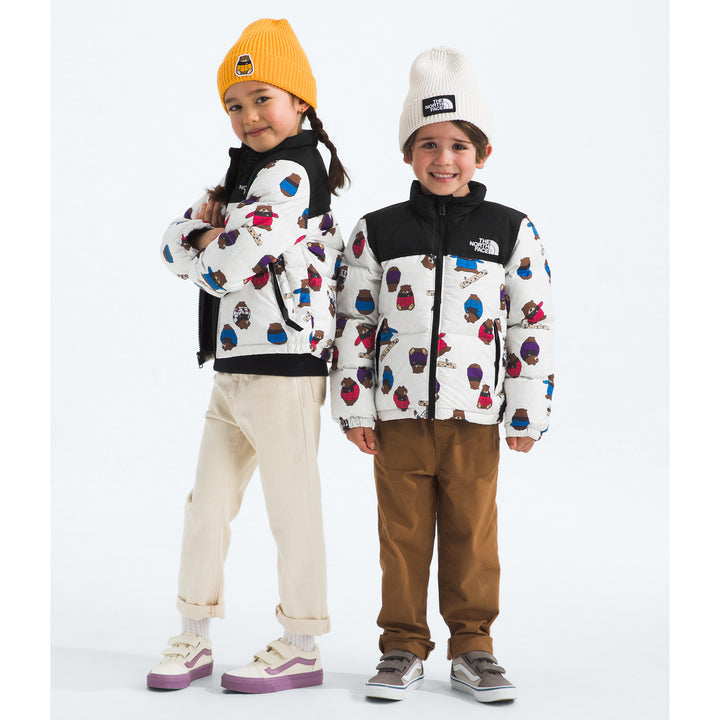 The North Face 1996 Retro Nuptse Print Jacket - Kids' TNF White Nuptse Bears Print