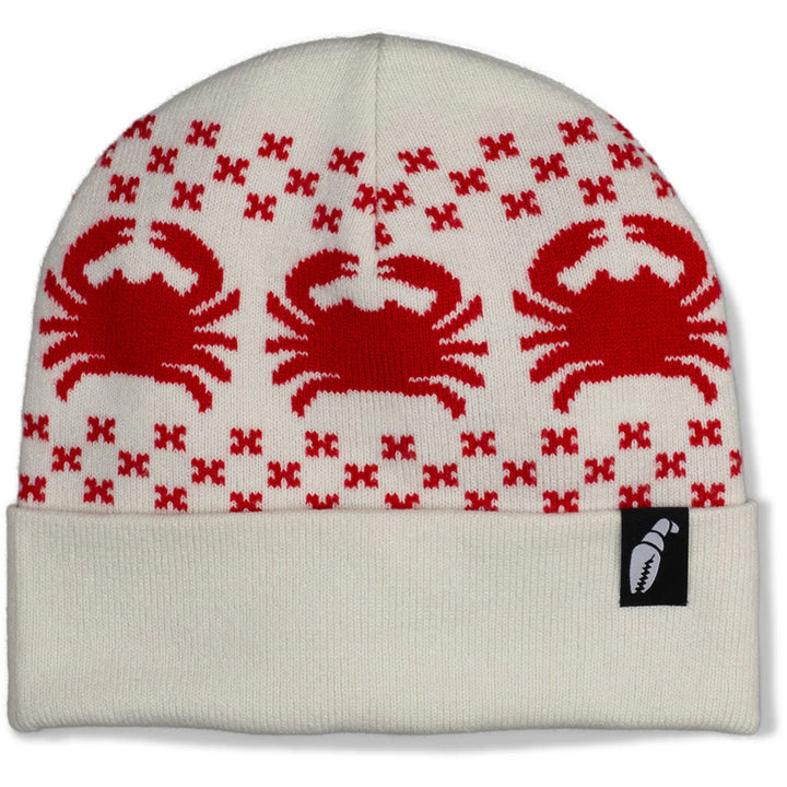 Crab Grab Nordicrab Beanie Off White/Red