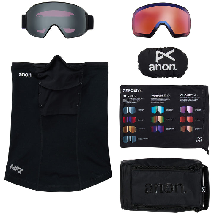 Anon M4 Toric Polarized Low Bridge Fit Goggles Black/Perceive Polar Onyx+Perceive Variable Violet