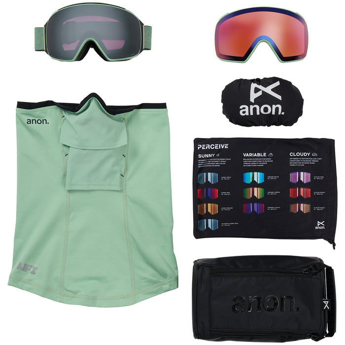 Anon M4 Toric MFI Goggles Soft Sage/Perceive Sunny Onyx+Perceive Variable Violet