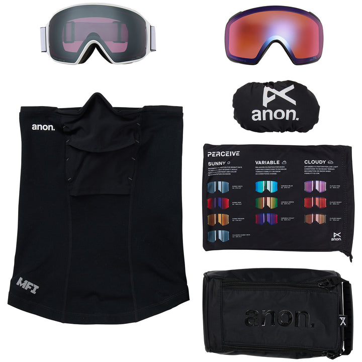 Anon M4 Toric MFI Goggles White/Perceive Sunny Onyx+Perceive Variable Violet