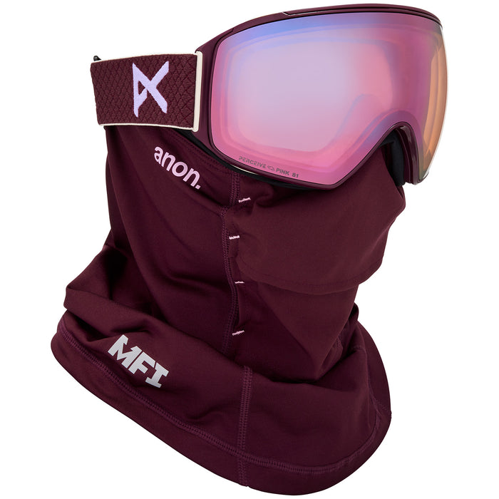 Anon M4 Toric MFI Low Bridge Fit Goggles Deep Cherry/Perceive Cloudy Pink+Perceive Variable Blue