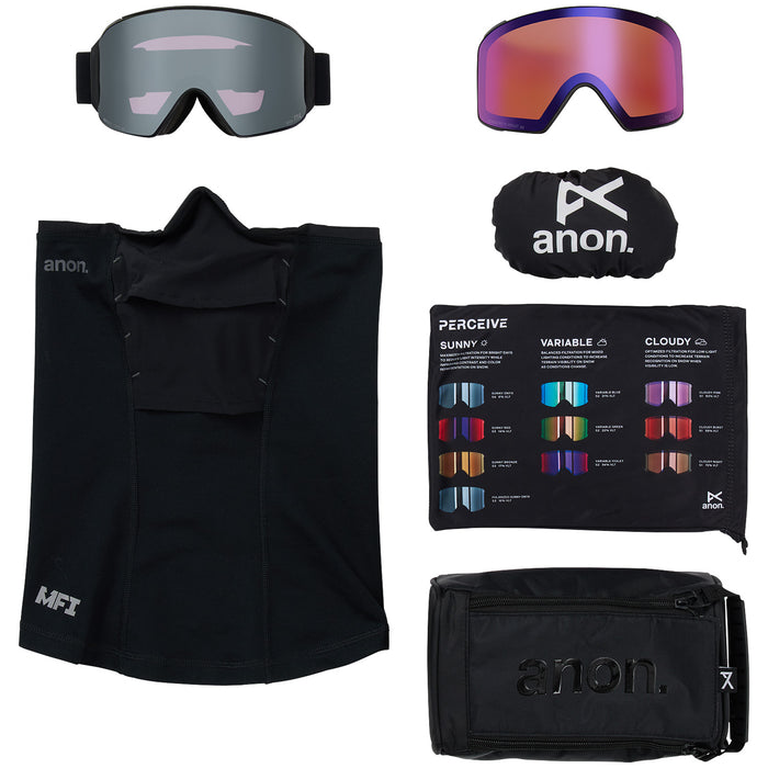 Anon M4 Cylindrical MFI Goggles Smoke/Perceive Sunny Onyx+Perceive Variable Violet