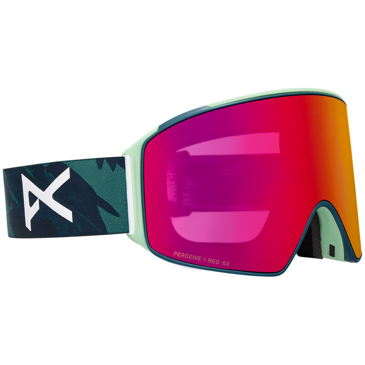 Anon M4 Cylindrical MFI Low Bridge Fit Goggles Family Tree/Perceive Sunny Red+Perceive Cloudy Burst