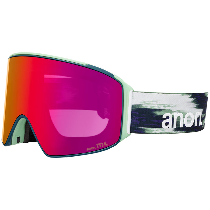 Anon M4 Cylindrical MFI Low Bridge Fit Goggles Family Tree/Perceive Sunny Red+Perceive Cloudy Burst