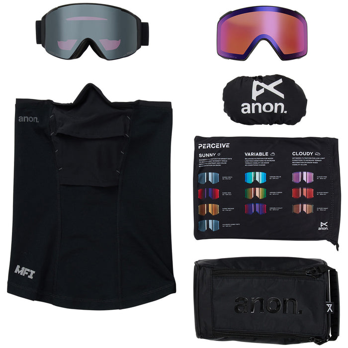 Anon M4S Cylindrical MFI Goggles Smoke/Perceive Sunny Onyx+Perceive Variable Violet