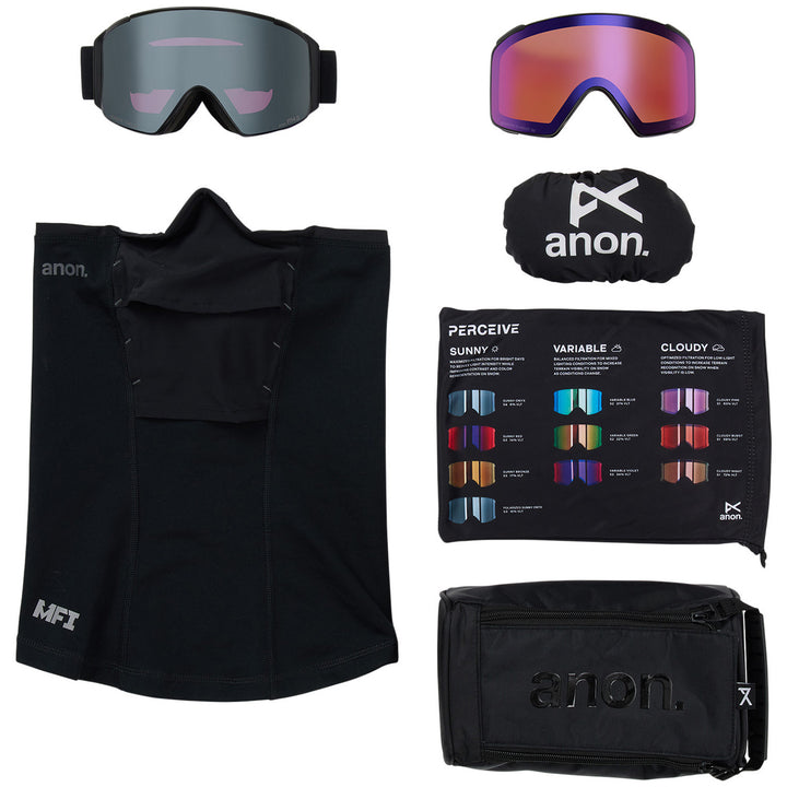 Anon M4S Cylindrical MFI Goggles Smoke/Perceive Sunny Onyx+Perceive Variable Violet