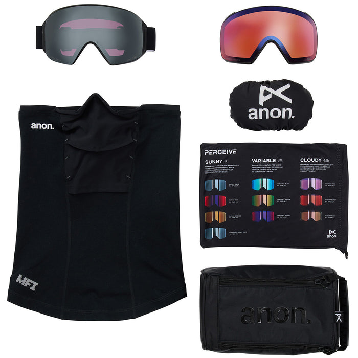 Anon M4 Toric Polarized Goggles Black/Perceive Polar Onyx+Perceive Variable Violet