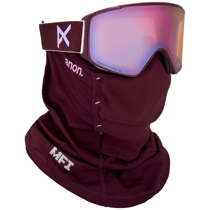 Anon M4S Cylindrical MFI Goggles Deep Cherry/Perceive Cloudy Pink+Perceive Variable Blue