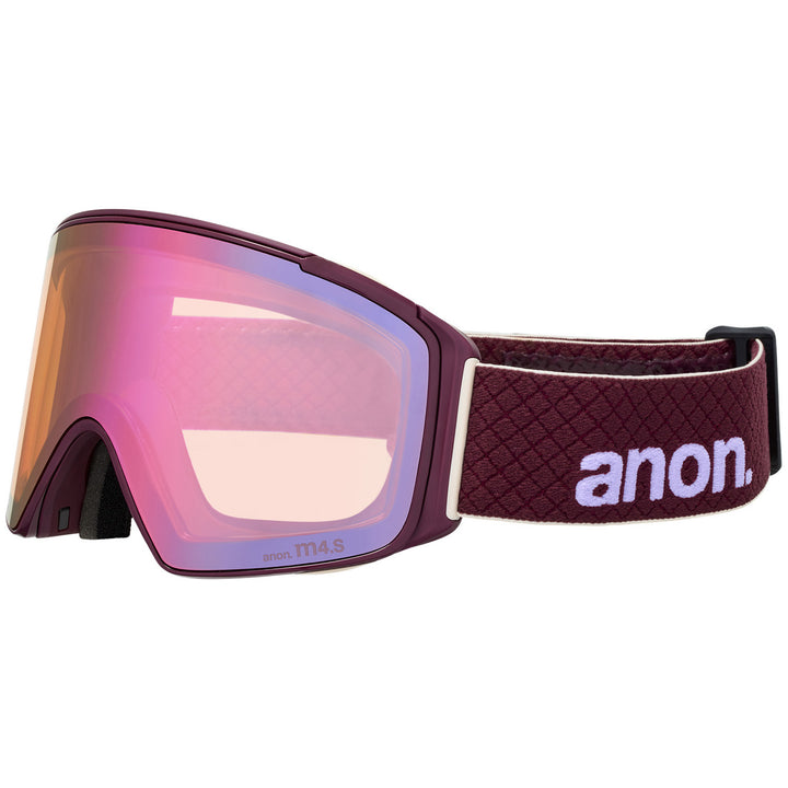 Anon M4S Cylindrical MFI Goggles Deep Cherry/Perceive Cloudy Pink+Perceive Variable Blue