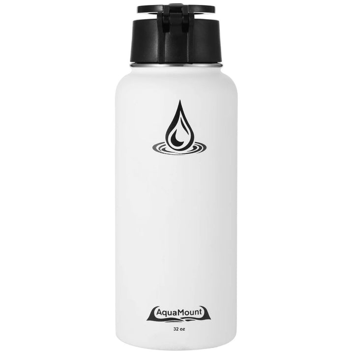 AquaMount Pro 32oz Water Bottle Coastal White