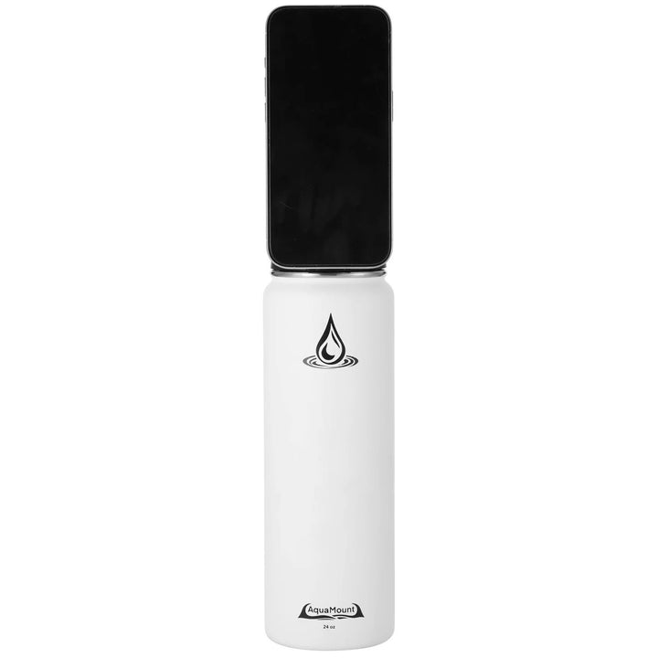 AquaMount Pro 24oz Water Bottle Coastal White