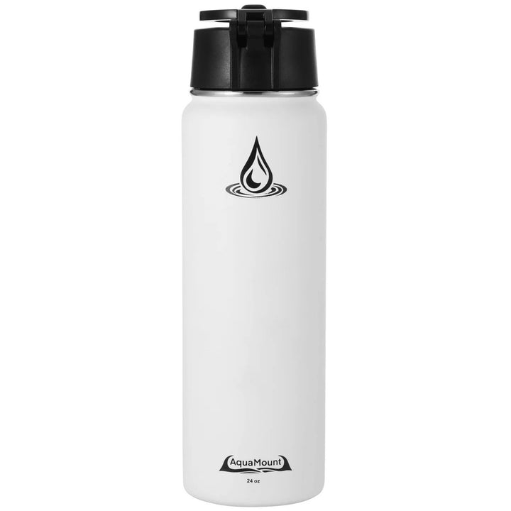 AquaMount Pro 24oz Water Bottle Coastal White