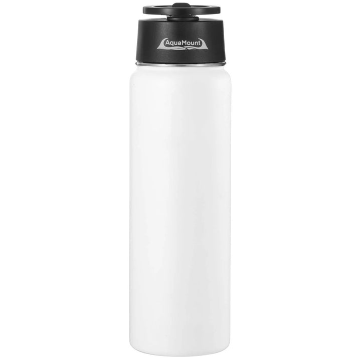 AquaMount Pro 24oz Water Bottle Coastal White