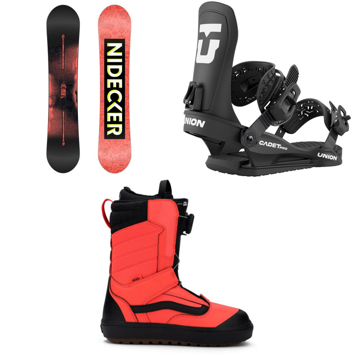 Nidecker Sensor Pro Snowboard + Union Cadet Pro Snowboard Bindings + Vans Juvie OG Snowboard Boots - Kids' 2026