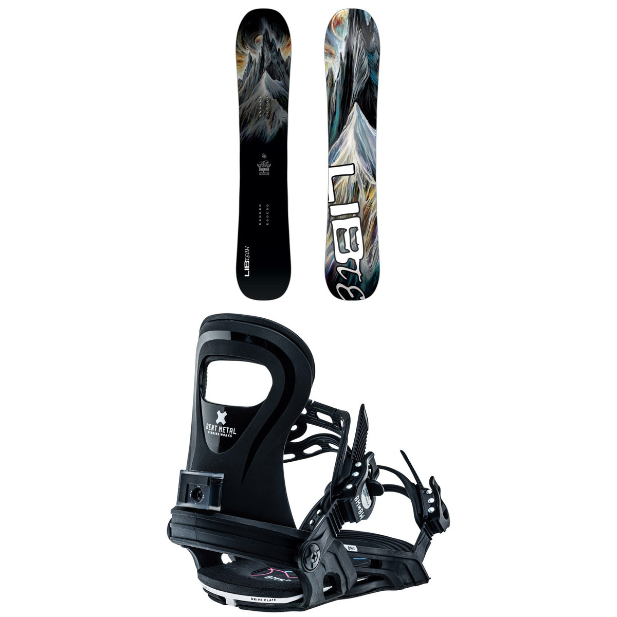 Lib Tech Dynasword C3 Snowboard + Bent Metal BMX Snowboard Bindings - Kids' 2026