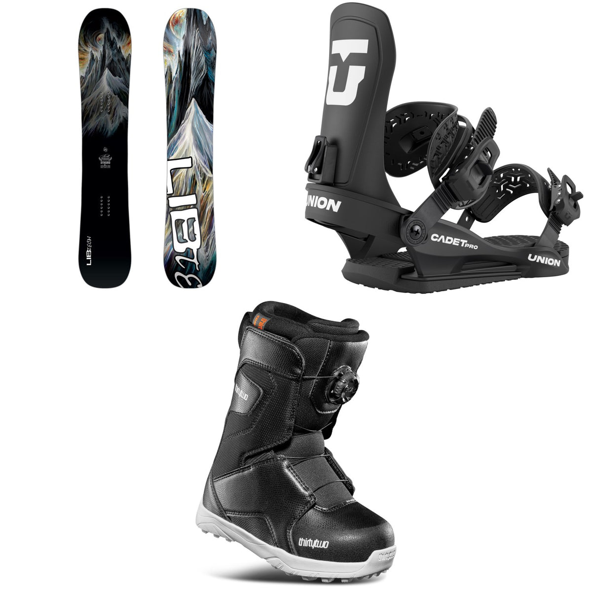 Lib Tech Dynasword C3 Snowboard + Union Cadet Pro Snowboard Bindings + thirtytwo Lashed Boa Snowboard Boots - Kids' 2026
