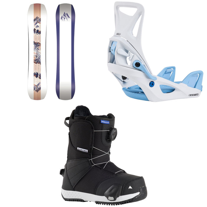 Jones Twin Sister Snowboard + Step On Snowboard Bindings + Smalls Step On Snowboard Boots - Kids'  2026