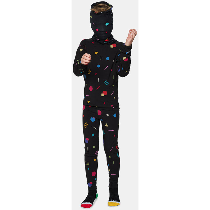 Le Bent Confetti Midweight Balaclava - Kids' Black Confetti