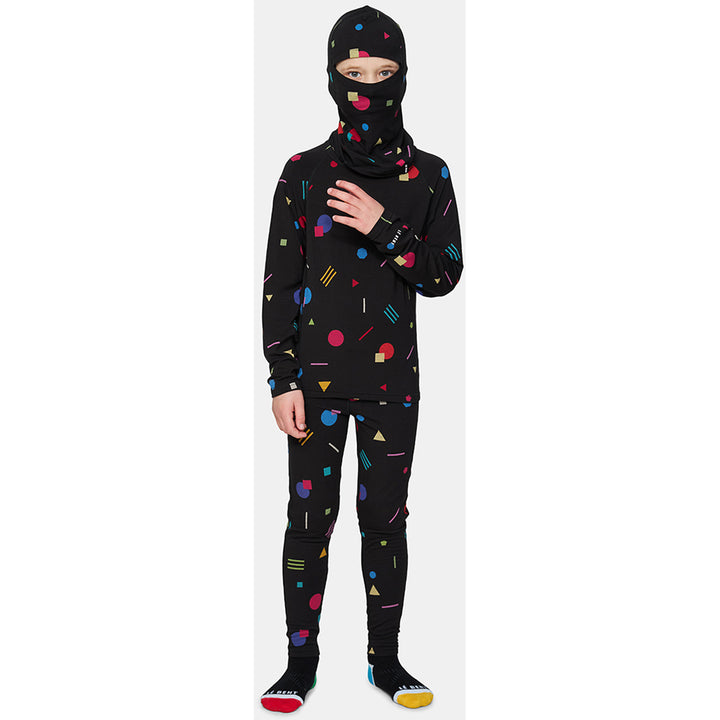 Le Bent Confetti Midweight Balaclava - Kids' Black Confetti