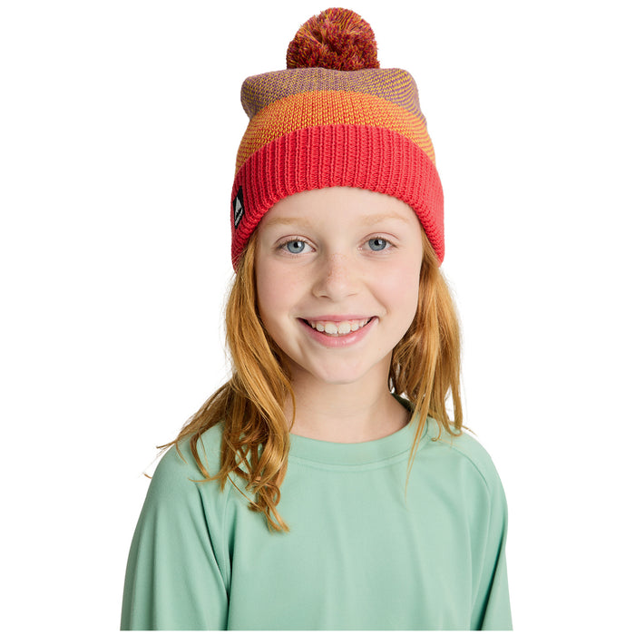 Burton Fleece-Line Pom Beanie - Kids' Fiesta Red Multi