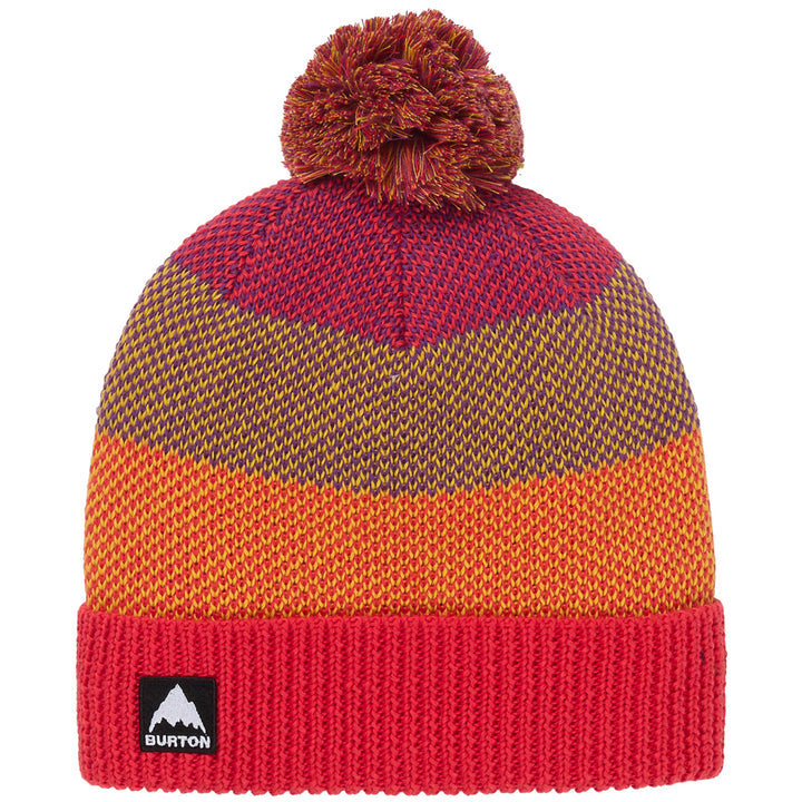 Burton Fleece-Line Pom Beanie - Kids' Fiesta Red Multi