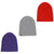 Burton Recycled DND Beanie 3 Pack Prism Violet/Fiesta Red/Gray Cloud
