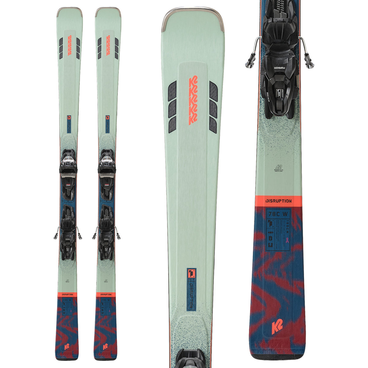 K2 Disruption 78 C Skis + ER3 10 Bindings 2024