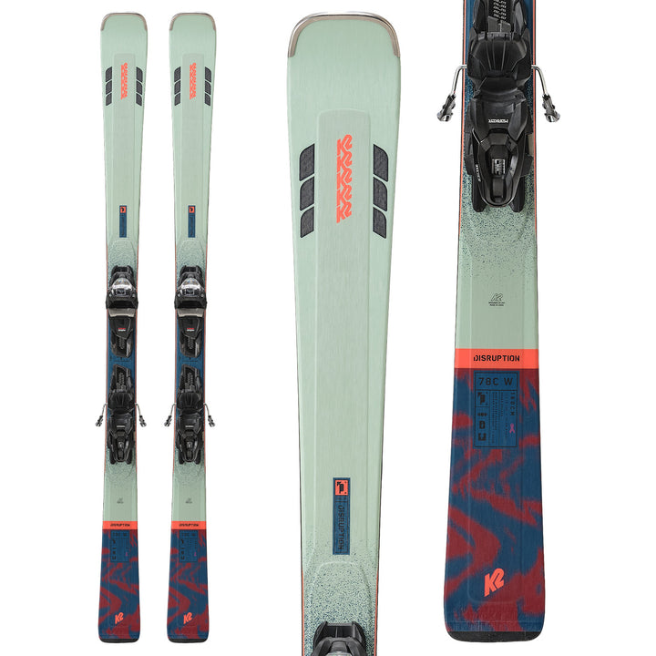 K2 Disruption 78 C Skis + ER3 10 Bindings 2024