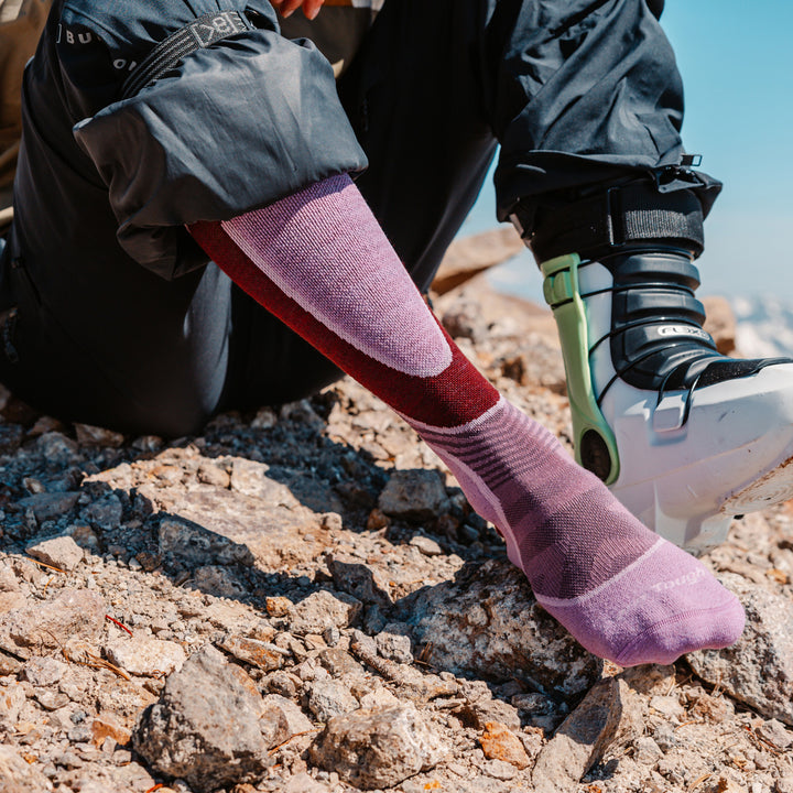 Darn Tough Outer Limits Lightweight OTC Socks - Women's Burgundy