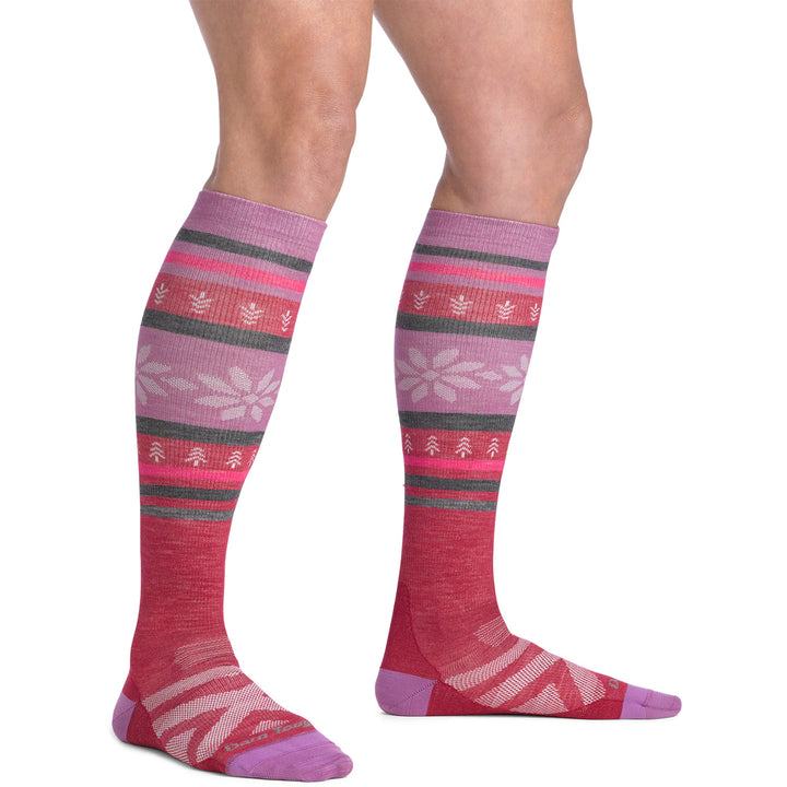 Darn Tough Alpine OTC Lightweight Socks - Women's Cranberry