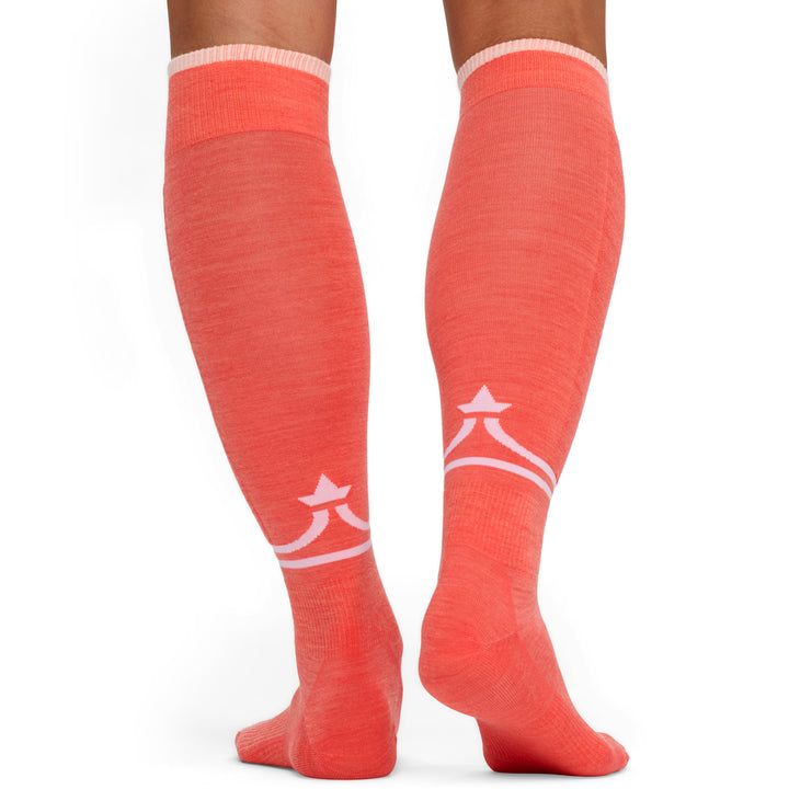 evo Ultra Lightweight evoFit Snow Socks Coral