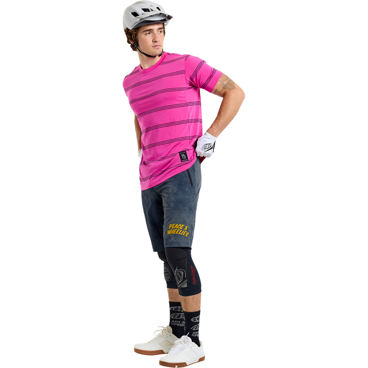 Troy Lee Designs Skyline Short-Sleeve Ride Tee Washed Out Party Pink