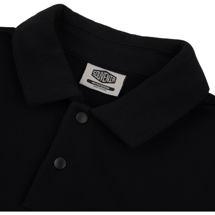 Souvenir Fleece Rugby Shirt - Unisex Black/Marshmallow
