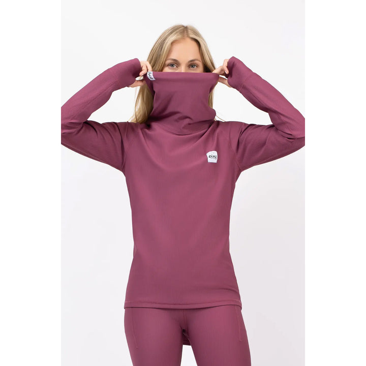Eivy Icecold Gaiter Rib Top - Women's Pinkgundy