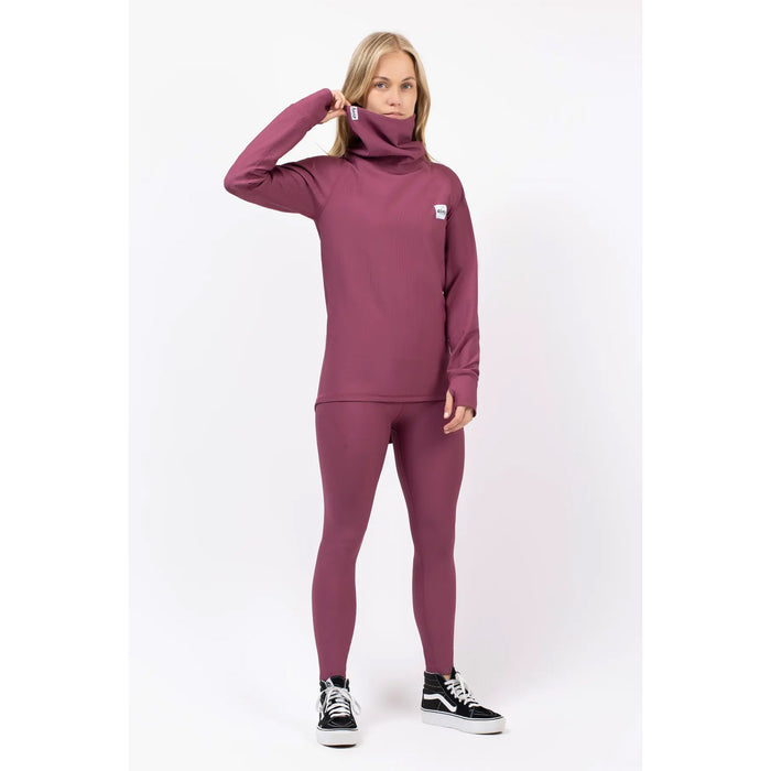 Eivy Icecold Gaiter Rib Top - Women's Pinkgundy