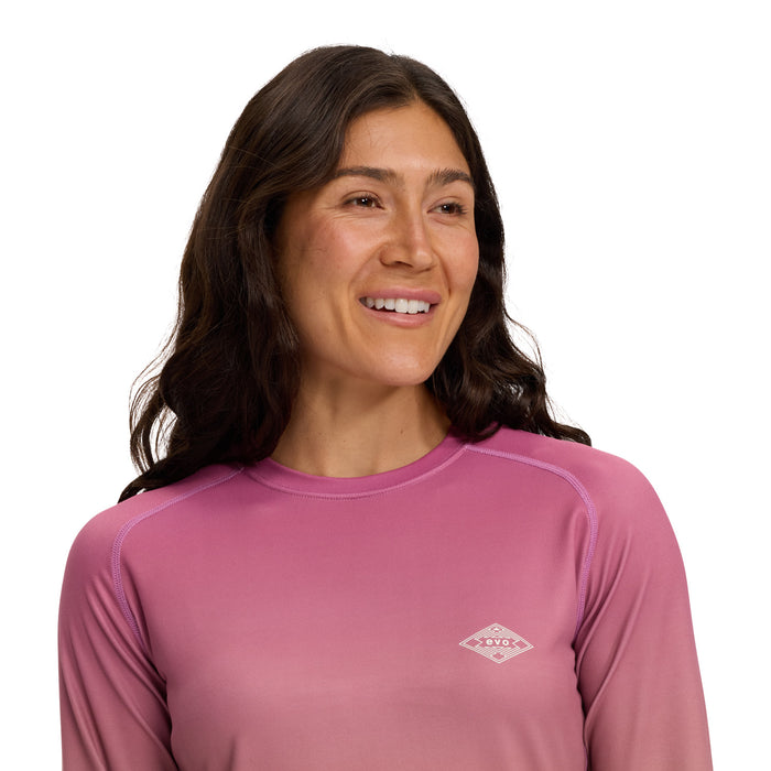 evo Midweight Base Layer Crew Top - Women's Violet Fade