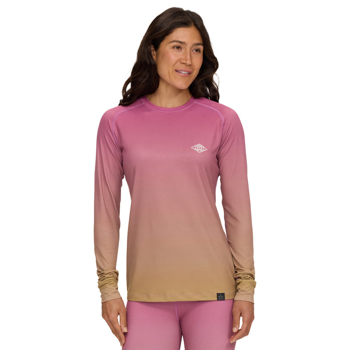 evo Midweight Base Layer Crew Top - Women's Violet Fade