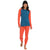 evo Heavyweight Merino Wool Crew Top - Women's Coral/Denim