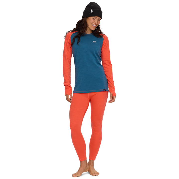 evo Heavyweight Merino Wool Pants - Women's Coral/Denim