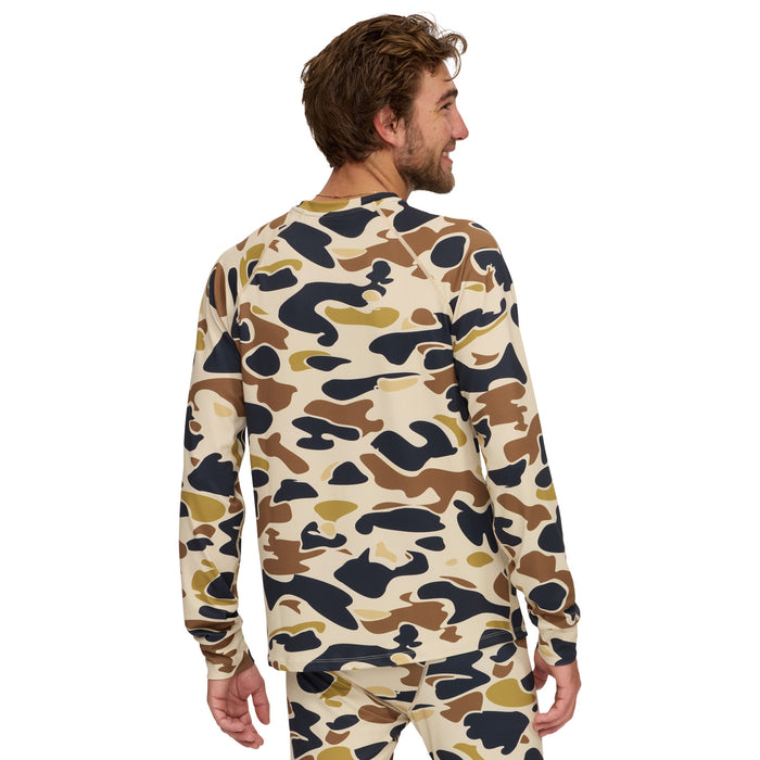 evo Midweight Base Layer Crew Top - Men's Woodland Camo