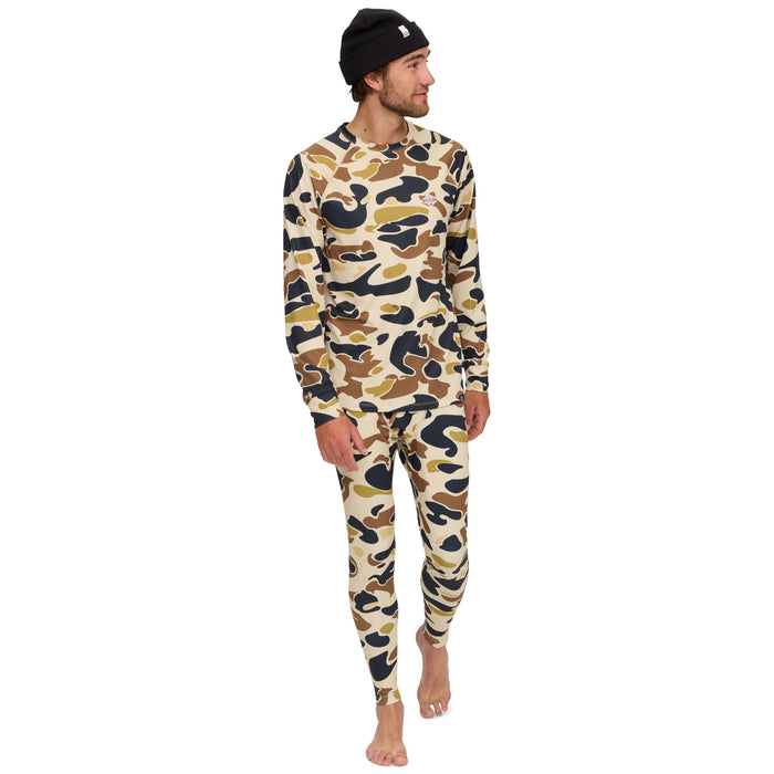 evo Midweight Base Layer Crew Top - Men's Woodland Camo