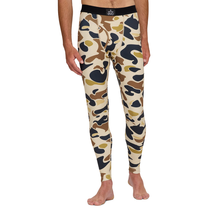 evo Midweight Base Layer Pants - Men's Woodland Camo