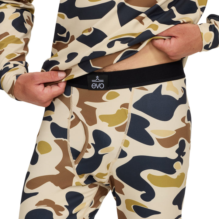 evo Midweight Base Layer Pants - Men's Woodland Camo