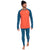 evo Heavyweight Merino Wool Crew Top - Men's Denim/Coral