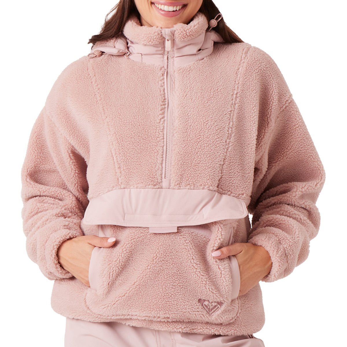 Roxy Rita Half Zip Sherpa Anorak - Women's Adobe Rose