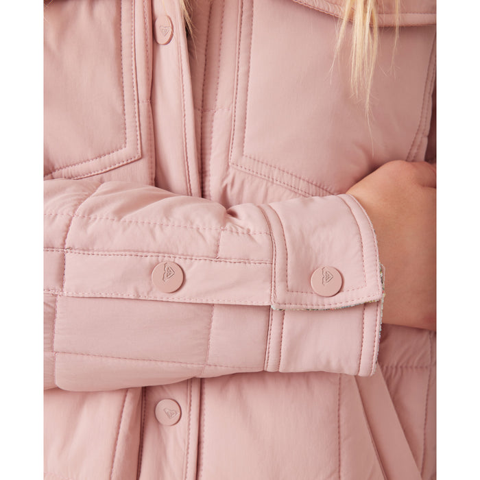 Roxy Alpine Quilted Shacket - Women's Adobe Rose