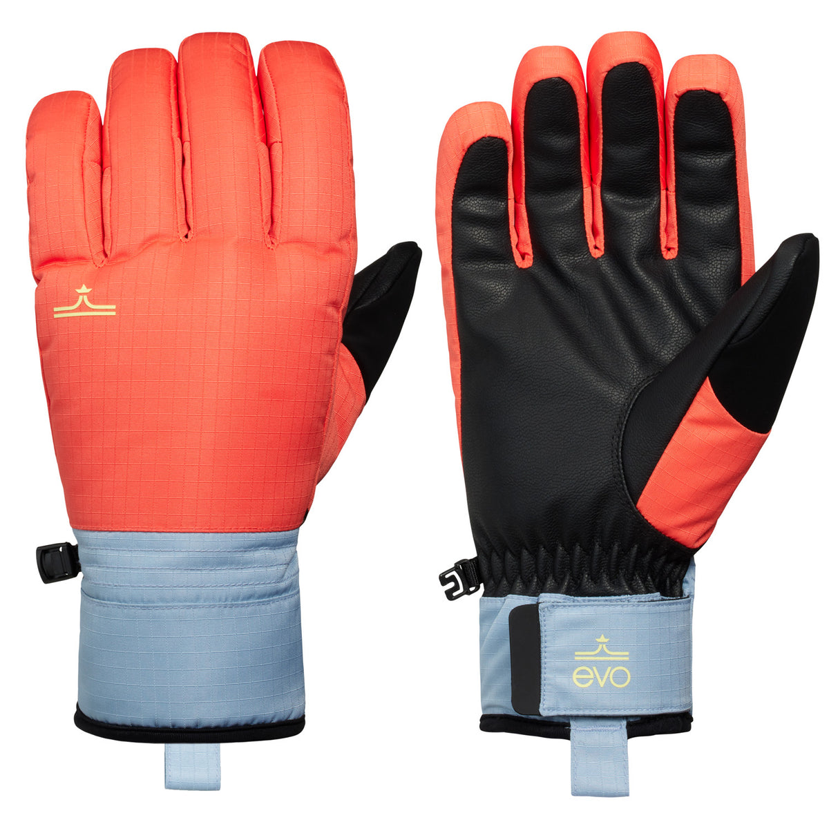 evo Silver Fir Gloves Coral/Denim